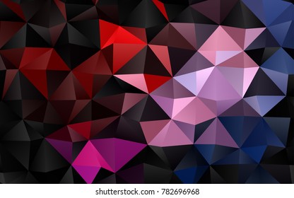 Dark Black vector polygon abstract template. A completely new color illustration in a vague style. A new texture for your design.