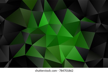 Dark Black vector polygon abstract pattern. An elegant bright illustration with gradient. Triangular pattern for your business design.