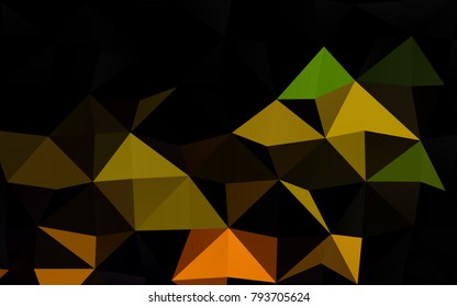 Dark Black vector polygon abstract pattern. Glitter abstract illustration with an elegant design. A completely new template for your business design.