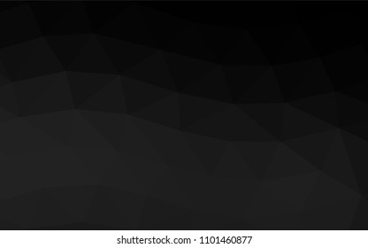 Dark Black vector polygonal background. A sample with polygonal shapes. A completely new template for your business design.