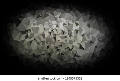 Dark Black vector polygonal background. Colorful abstract illustration with gradient. The textured pattern can be used for background.