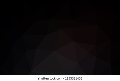 Dark Black vector polygonal background. Triangular geometric sample with gradient.  The polygonal design can be used for your web site.