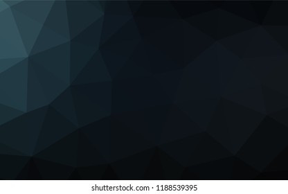 Dark Black vector polygonal background. Triangular geometric sample with gradient.  Brand new design for your business.