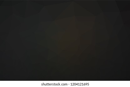 Dark Black vector polygonal background. Brand new colored illustration in blurry style with gradient. The completely new template can be used for your brand book.