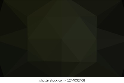 Dark Black vector polygonal background. A sample with polygonal shapes. A completely new design for your business.