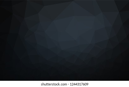 Dark Black vector polygonal background. Colorful abstract illustration with gradient. A completely new template for your business design.