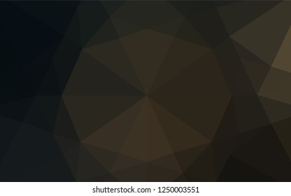 Dark Black vector polygonal background. Triangular geometric sample with gradient.  Brand new style for your business design.