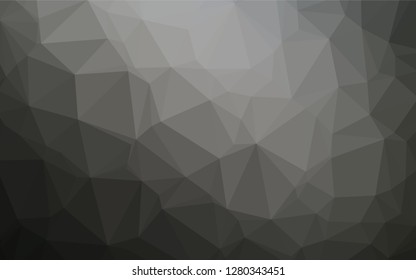 Dark Black vector polygonal background. Triangular geometric sample with gradient.  A new texture for your design.