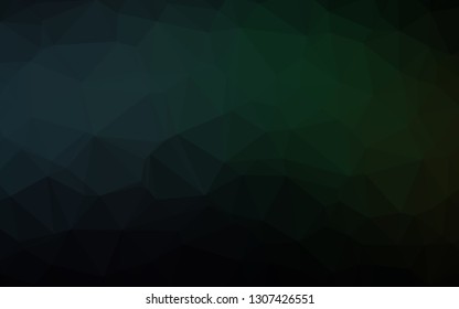 Dark Black vector polygonal background. A vague abstract illustration with gradient. New texture for your design.