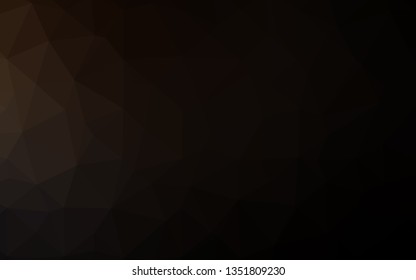 Dark Black vector polygonal background. Modern geometrical abstract illustration with gradient. Completely new design for your business.