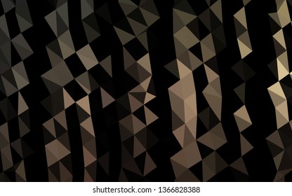 Dark Black vector polygonal background. Triangular geometric sample with gradient.  Brand new design for your business.