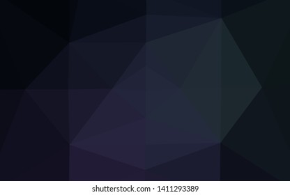 Dark Black vector polygonal background. Creative illustration in halftone style with gradient. Template for a cell phone background.