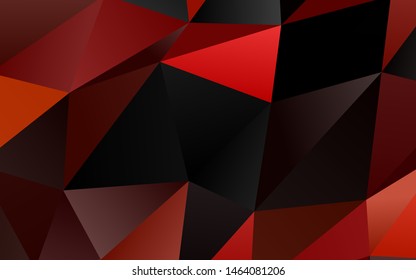Dark Black vector polygonal background. Triangular geometric sample with gradient.  Template for a cell phone background.