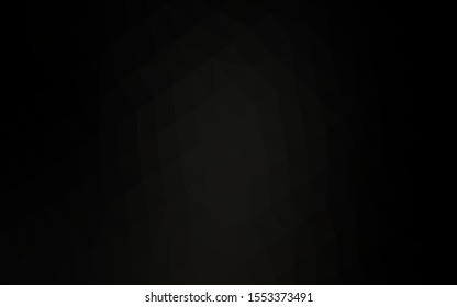 Dark Black vector polygonal background. A completely new color illustration in a vague style. Elegant pattern for a brand book.