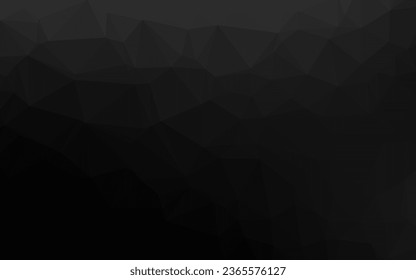 Fondo poligonal vector negro oscuro. Muestra con formas poligonales. Nuevo estilo para su diseño de negocio.