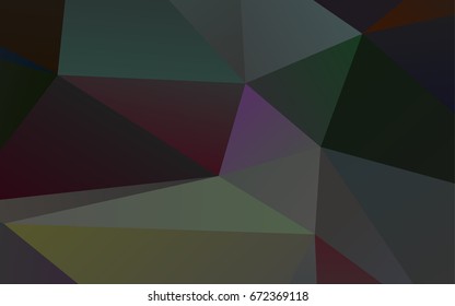 Dark Black vector polygonal background. Shining colored illustration in a brand-new style. The elegant pattern can be used as part of a brand book.