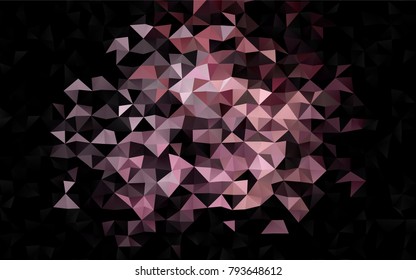 Dark Black vector polygonal background. Brand-new colored illustration in blurry style with gradient. A completely new template for your business design.