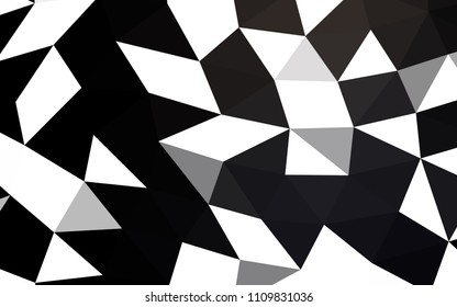 Dark Black vector polygonal polygonal. Colorful illustration in abstract style with gradient. Triangular pattern for your business design.