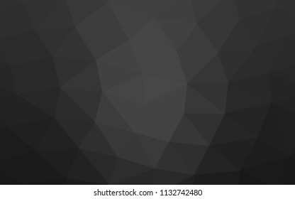 Dark Black vector polygonal polygonal. Colorful illustration in abstract style with gradient. A completely new template for your business design.