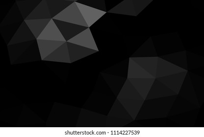 Dark Black vector polygonal polygonal. Creative geometric illustration in Origami style with gradient. The completely new template can be used for your brand book.