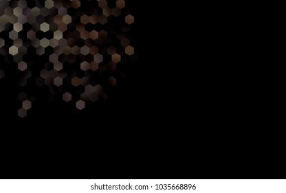 Dark Black vector polygonal illustration, which consist of hexagons. Hexagonal pattern for your business design. Geometric background in Origami style with gradient. 