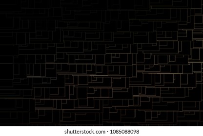 Dark Black vector polygonal illustration consisting of rectangles. Rectangular design for your business. Creative geometric background in origami style with gradient.