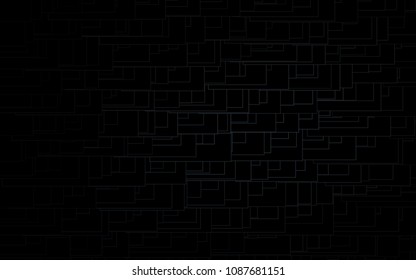 Dark Black vector polygonal illustration, which consist of rectangles. Rectangular pattern for your business design. Geometric background in Origami style with gradient. 
