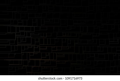 Dark Black vector polygonal illustration consisting of rectangles. Rectangular design for your business. Creative geometric background in origami style with gradient.