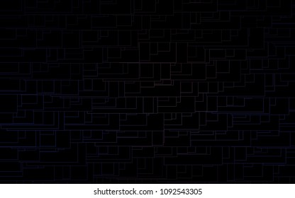 Dark Black vector polygonal illustration, which consist of rectangles. Rectangular pattern for your business design. Geometric background in Origami style with gradient. 