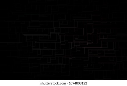 Dark Black vector polygonal illustration consisting of rectangles. Rectangular design for your business. Creative geometric background in origami style with gradient.
