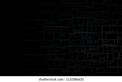 Dark Black vector polygonal illustration consisting of rectangles. Rectangular design for your business. Creative geometric background in origami style with gradient.
