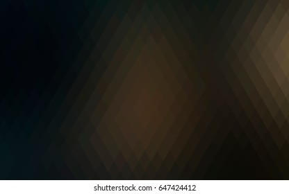 Dark Black vector polygonal illustration consisting of rectangles. Rectangular design for your business. Creative geometric background in origami style with gradient.