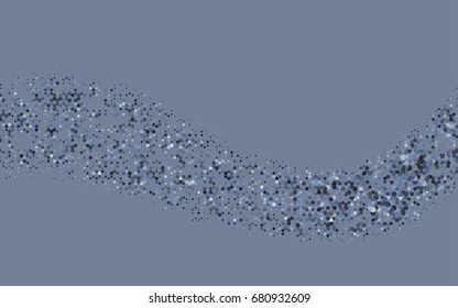 Dark Black vector polygonal illustration, which consist of hexagons. Hexagonal pattern for your business design. Geometric background in Origami style with gradient. 