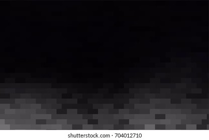 Dark Black vector polygonal illustration consisting of rectangles. Rectangular design for your business. Creative geometric background in origami style with gradient.