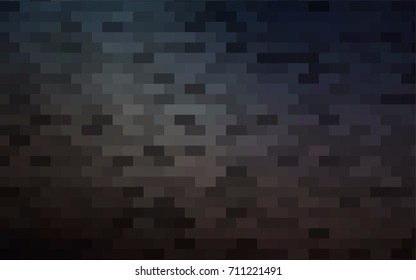 Dark Black vector polygonal illustration consisting of rectangles. Rectangular design for your business. Creative geometric background in origami style with gradient.