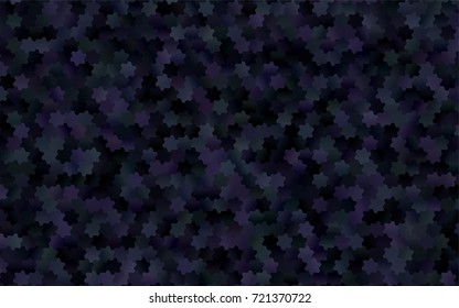 Dark Black vector polygonal illustration, which consist of hexagons. Hexagonal pattern for your business design. Geometric background in Origami style with gradient. 