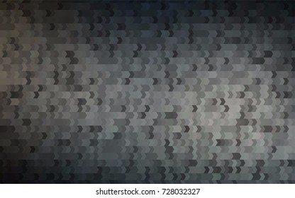 Dark Black vector polygonal illustration consisting of rectangles. Rectangular design for your business. Creative geometric background in origami style with gradient.