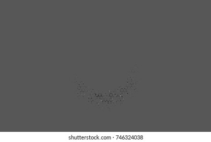 Dark Black vector polygonal illustration, which consist of hexagons. Hexagonal pattern for your business design. Geometric background in Origami style with gradient. 