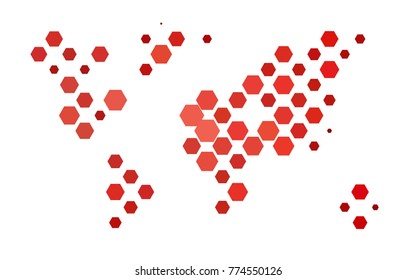 Dark Black vector polygonal illustration, which consist of hexagons. Hexagonal design for your business. Creative geometric background in Origami style with gradient