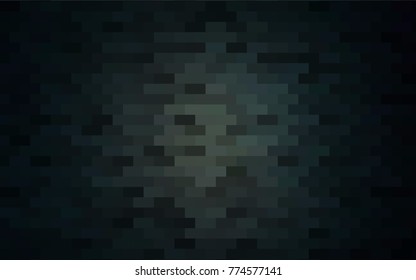Dark Black vector polygonal illustration, which consist of rectangles. Rectangular pattern for your business design. Geometric background in Origami style with gradient. 