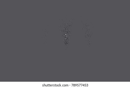 Dark Black vector polygonal illustration, which consist of hexagons. Hexagonal design for your business. Creative geometric background in Origami style with gradient