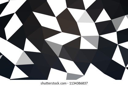 Dark Black vector polygonal polygonal. Modern geometrical abstract illustration with gradient. A completely new template for your business design.