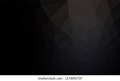 Dark Black vector polygonal pattern. Shining illustration, which consist of triangles. The completely new template can be used for your brand book.