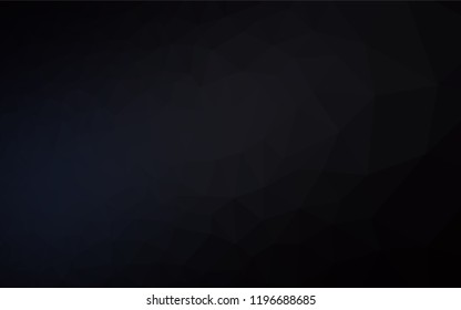 Dark Black vector polygonal pattern. Geometric illustration in Origami style with gradient.  The template can be used as a background for cell phones.