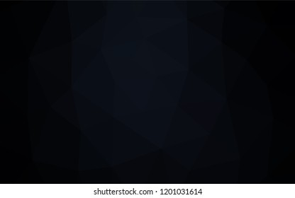 Dark Black vector polygonal pattern. A completely new color illustration in a vague style. A new texture for your design.