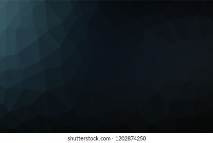 Dark Black vector polygonal pattern. An elegant bright illustration with gradient. A completely new design for your business.