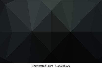 Dark Black vector polygonal pattern. An elegant bright illustration with gradient. Brand new style for your business design.