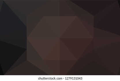 Dark Black vector polygonal pattern. Modern geometrical abstract illustration with gradient. A completely new design for your business.