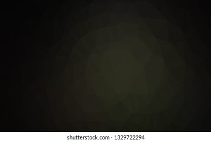 Dark Black vector polygonal pattern. Glitter abstract illustration with an elegant design. Elegant pattern for a brand book.