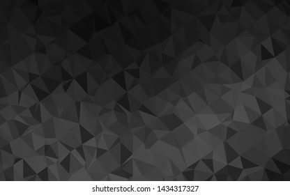 Dark Black vector polygonal pattern. A completely new color illustration in a vague style. Polygonal design for your web site.